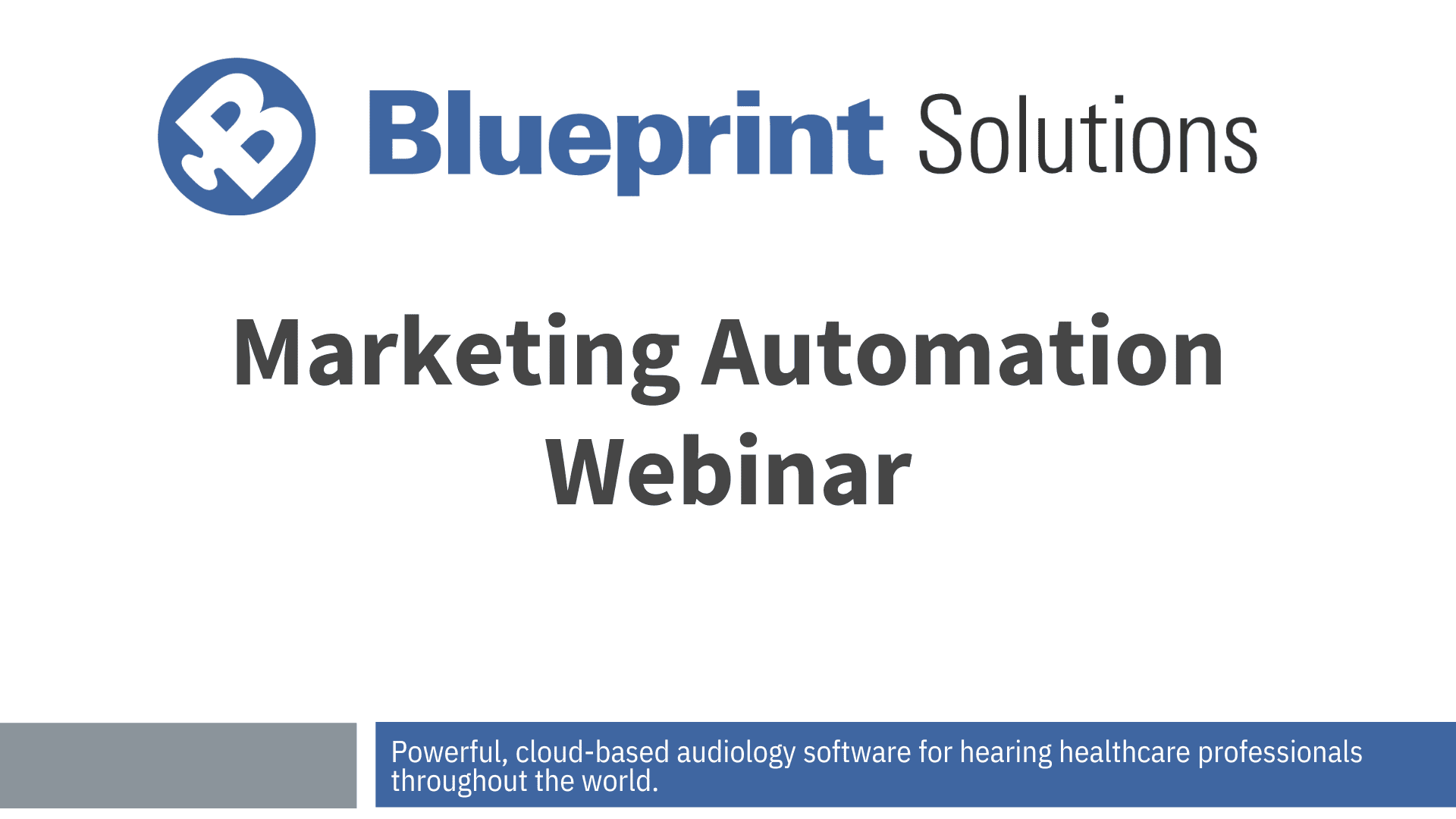 Marketing Automation Webinar