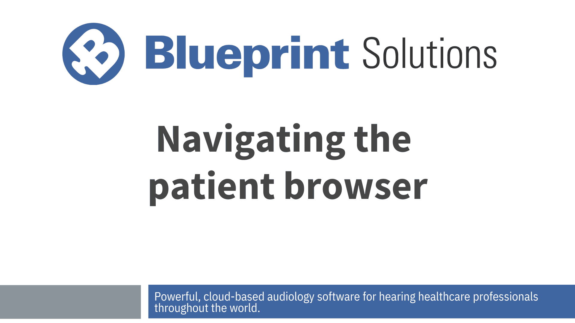 Navigating the patient browser