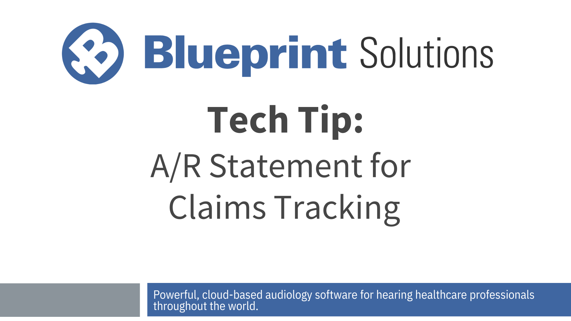 How to a Create Patient AR Statement using Claims Tracking
